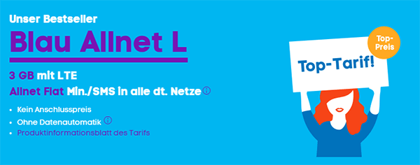 Blau Allnet L mit 3 GB LTE