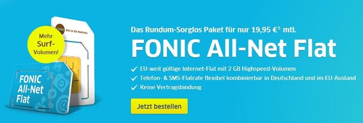 Fonic Allnet Flat Buchen Per Sms