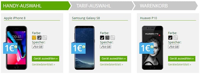 winSIM LTE All Tarife mit Handy ab 1 Euro