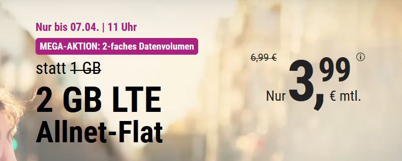 simplytel LTE 1000: Allnet Flat + 2 GB LTE nur 3,99 €