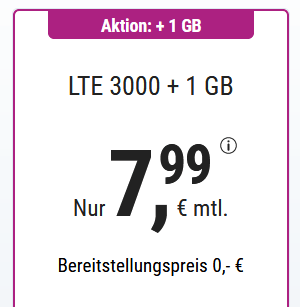 simplyTel LTE 3000: Allnet-Flat + 4 GB nur 7,99 € (bis 12.05.)