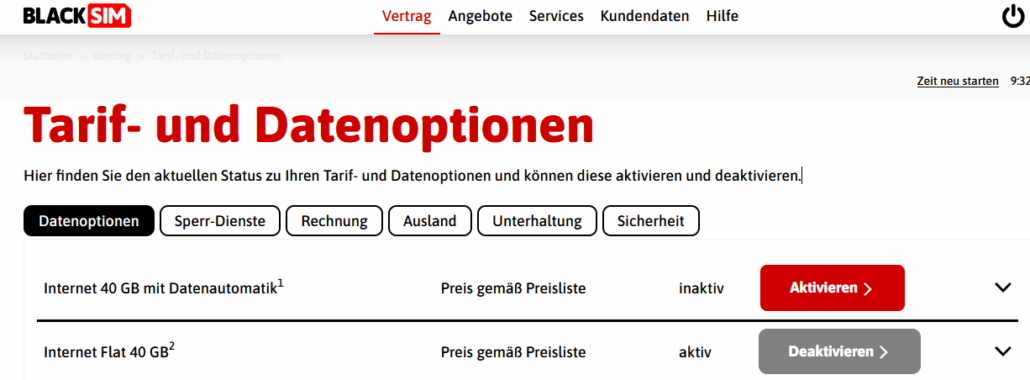 Drillisch Datenautomatik deaktivieren