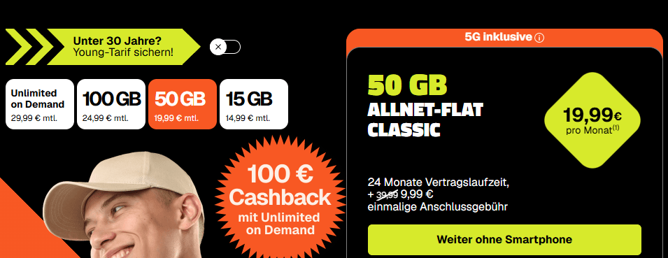 otelo Allnet Flat Classic Aktion mit 50 GB