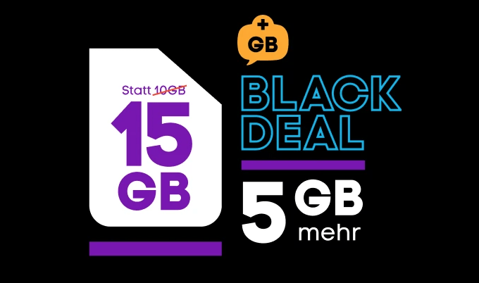 BLAU Allnet S Black Week Aktion: 15 GB statt 10 GB + Allnet Flat für 4,99 € mtl.