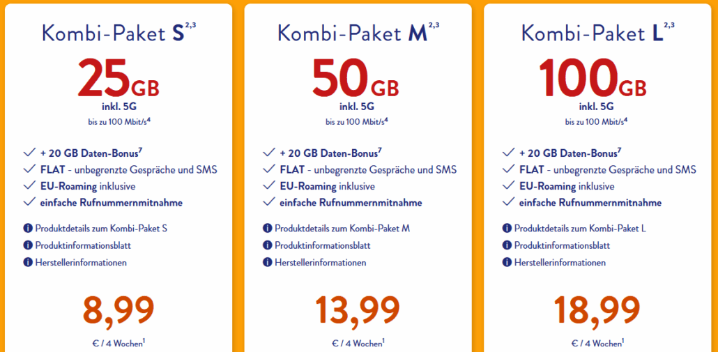 ALDI TALK Kombi-Pakete