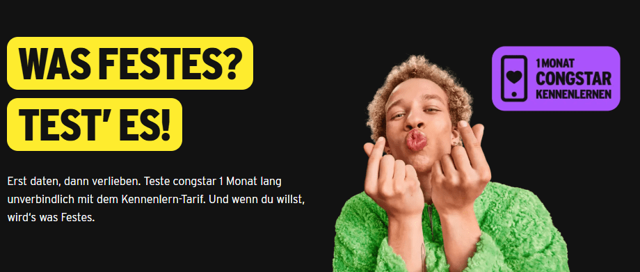 congstar Kennenlern Angebot: 50 GB Allnet Flat für nur einmalig 1 € (endet automatisch!)