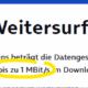 o2 Weitersurfgarantie mit 1 MBit/s