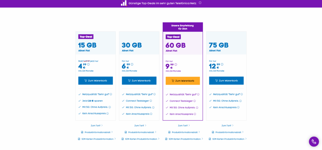 BAU Allnet Flat Tarife (24 Monate) im o2-Netz – Die besten März Angebote 2026