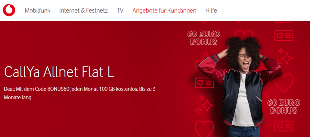 CallYa Allnet Flat L: 3 Monate 100 GB kostenlos